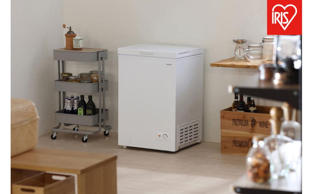 冷凍庫&nbsp;上開き式冷凍庫&nbsp;100L&nbsp;セカンド冷凍庫&nbsp;アイリスオーヤマ&nbsp;家電&nbsp;キッチン家電&nbsp;電化製品&nbsp;上開き&nbsp;ICSD-10C-W&nbsp;ホワイト