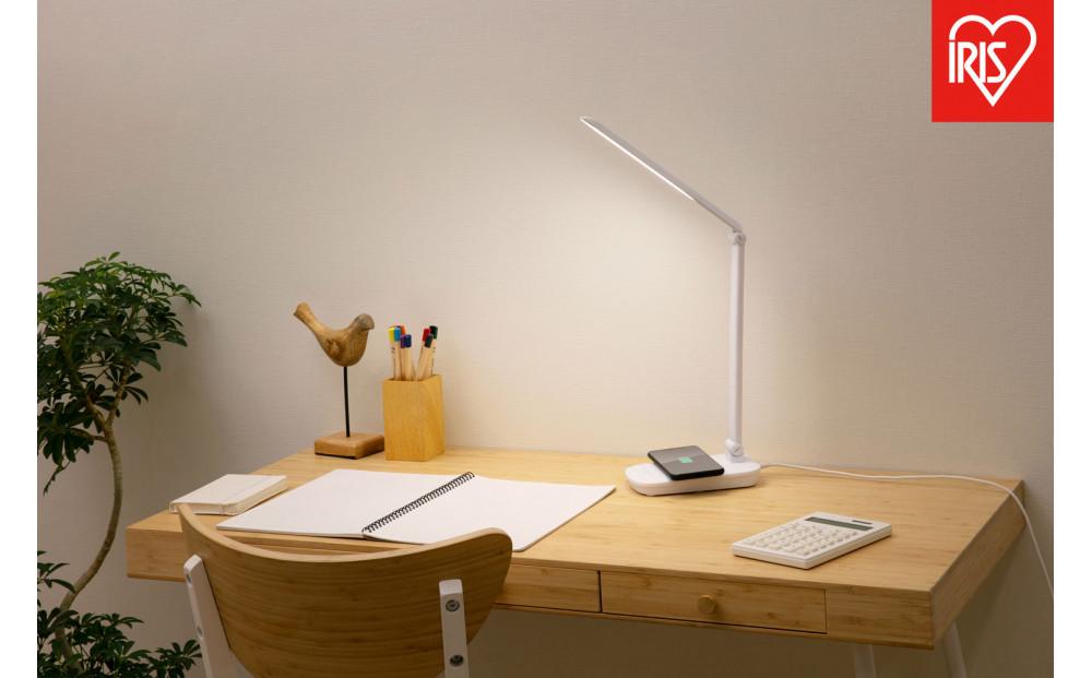 LEDデスクライトQi充電シリーズ&nbsp;平置きタイプ&nbsp;調光　LDL-QFD-W　ホワイト