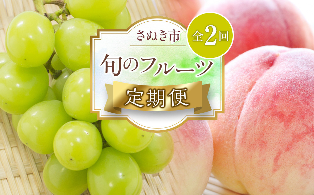 【定期便全2回】旬の&nbsp;フルーツ定期便&nbsp;(桃&nbsp;シャインマスカット)【もも&nbsp;葡萄&nbsp;ぶどう&nbsp;旬&nbsp;人気&nbsp;果物&nbsp;くだもの&nbsp;フルーツ&nbsp;香川県】
