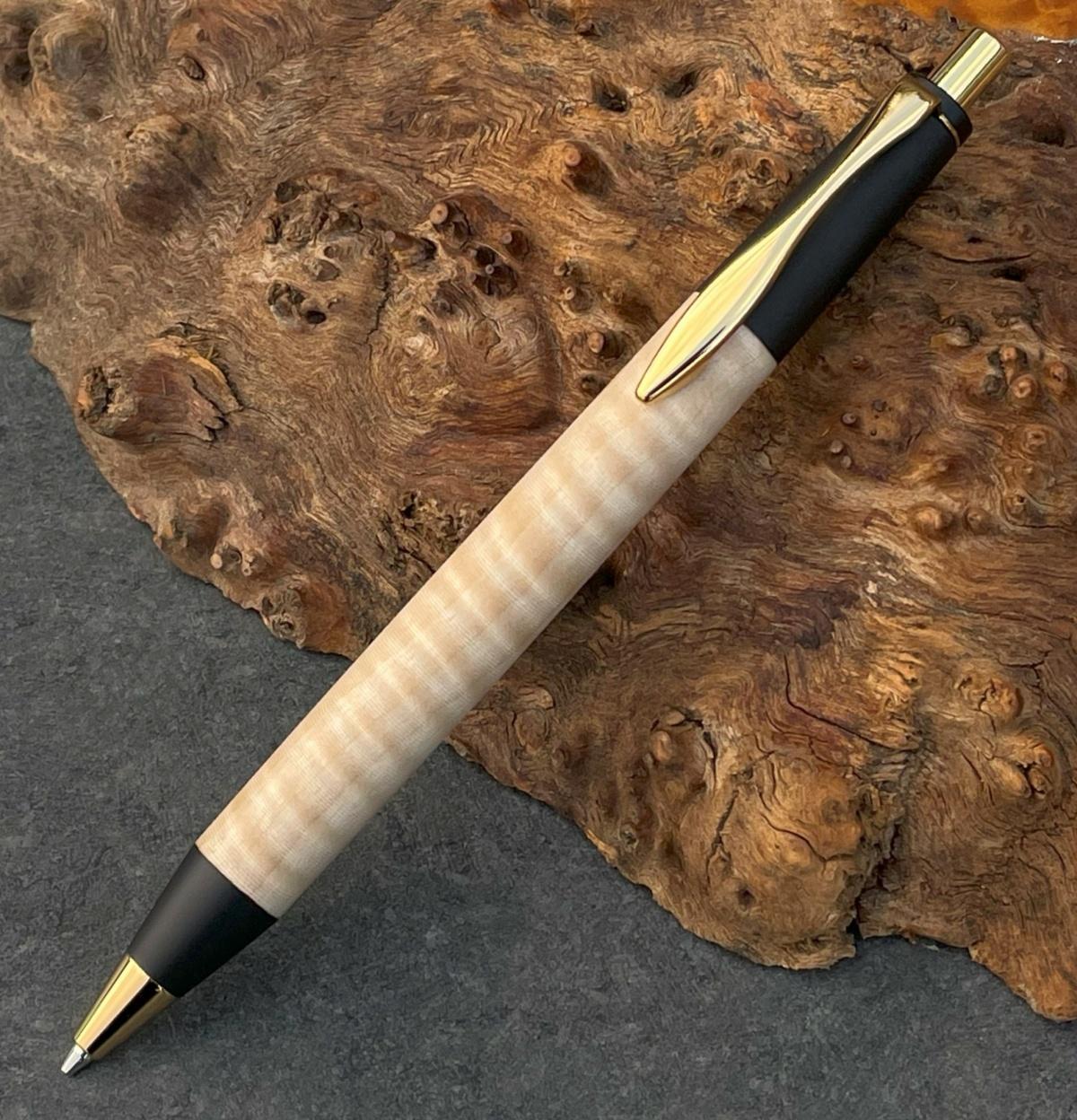 栃縮杢&nbsp;/&nbsp;2つの内部機構を持つ新感覚の木軸ペン&nbsp;/&nbsp;SINPEN【MP&BP】ゴールド金具&nbsp;/&nbsp;MUKU屋