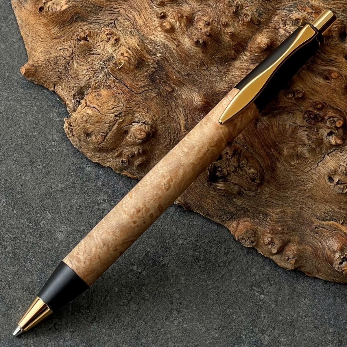楓瘤・メープルバール&nbsp;&nbsp;&nbsp;/&nbsp;2つの内部機構を持つ新感覚の木軸ペン&nbsp;/&nbsp;SINPEN【MP&BP】ゴールド金具&nbsp;/&nbsp;MUKU屋