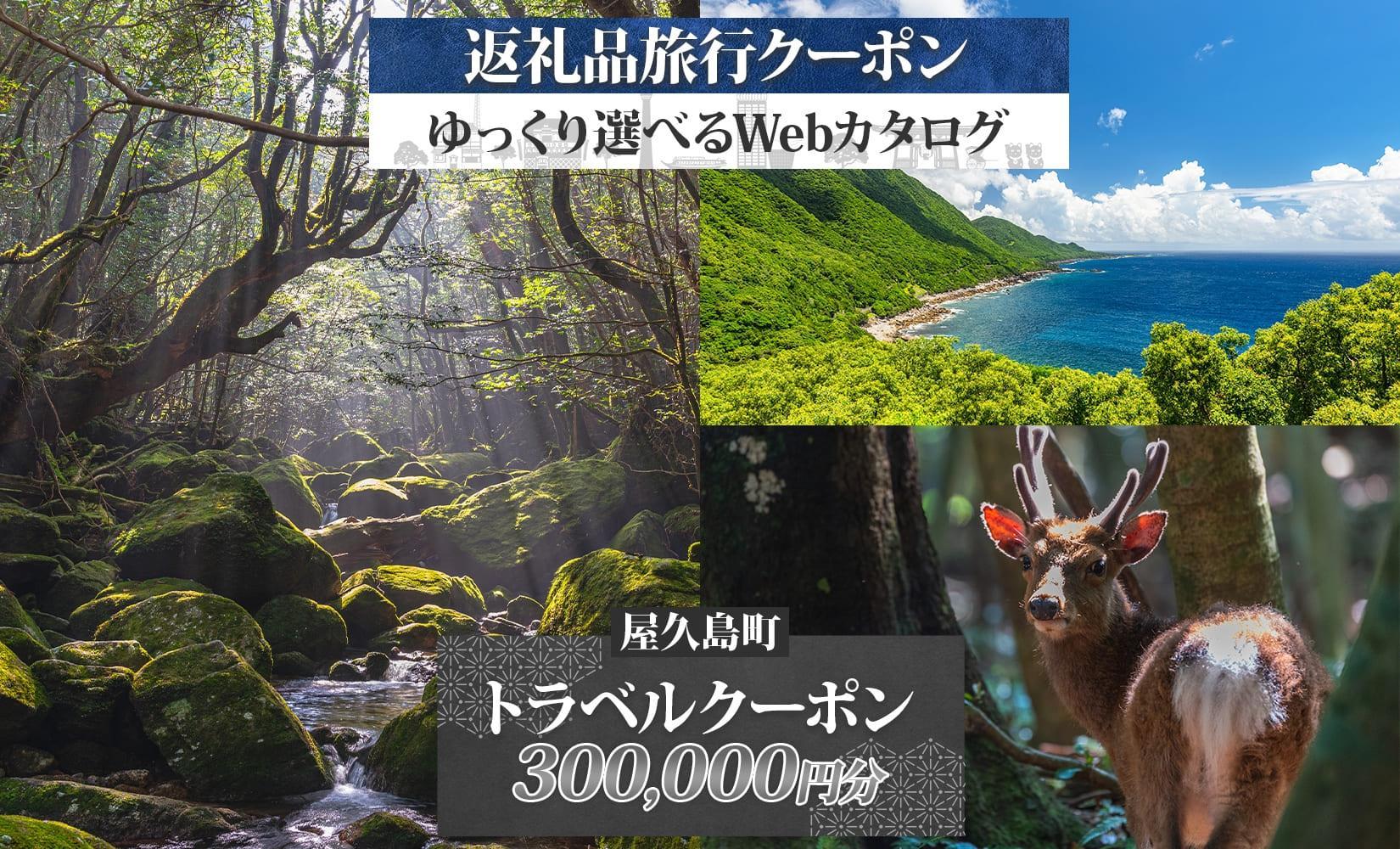 屋久島町 後から選べる旅行Webカタログで使える！ 旅行クーポン (300,000円分) 旅行券 宿泊券