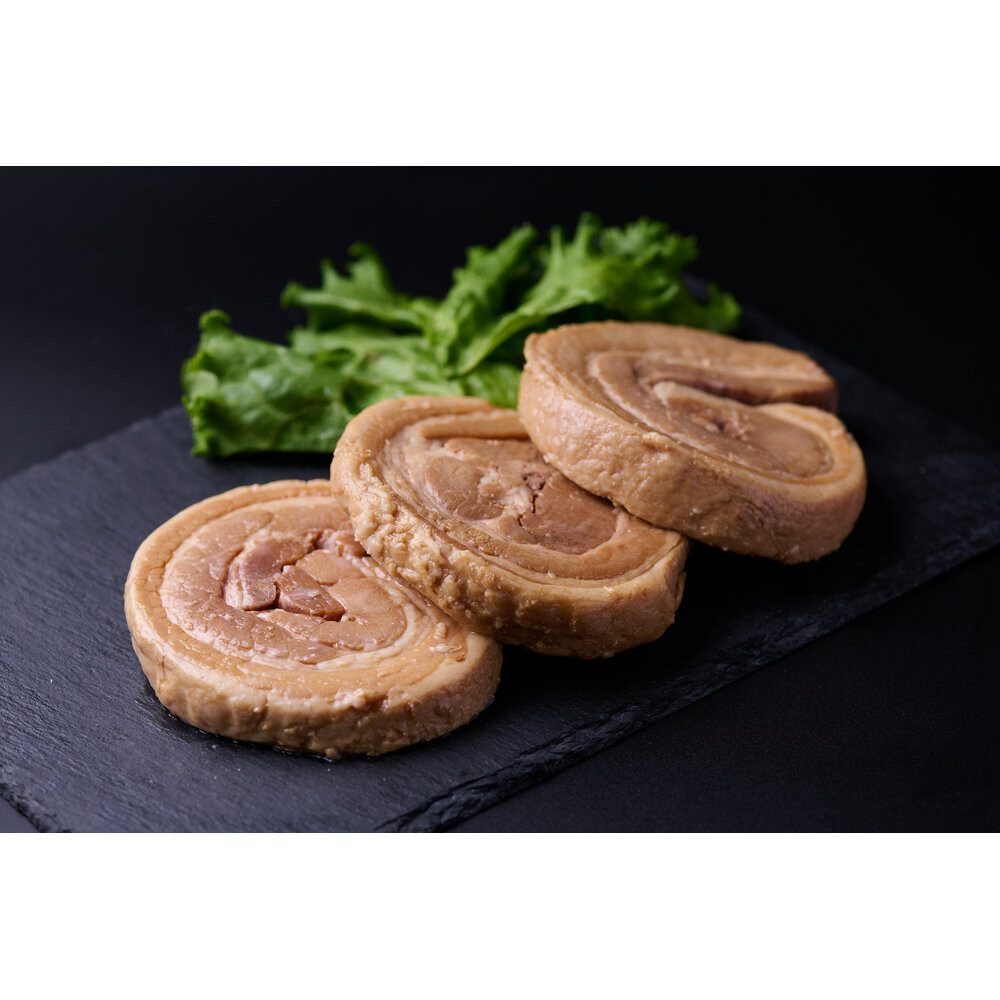 【6月発送開始『定期便』】ふわトロ厚切り焼豚 1枚約2cm(約180g)×6袋 全3回