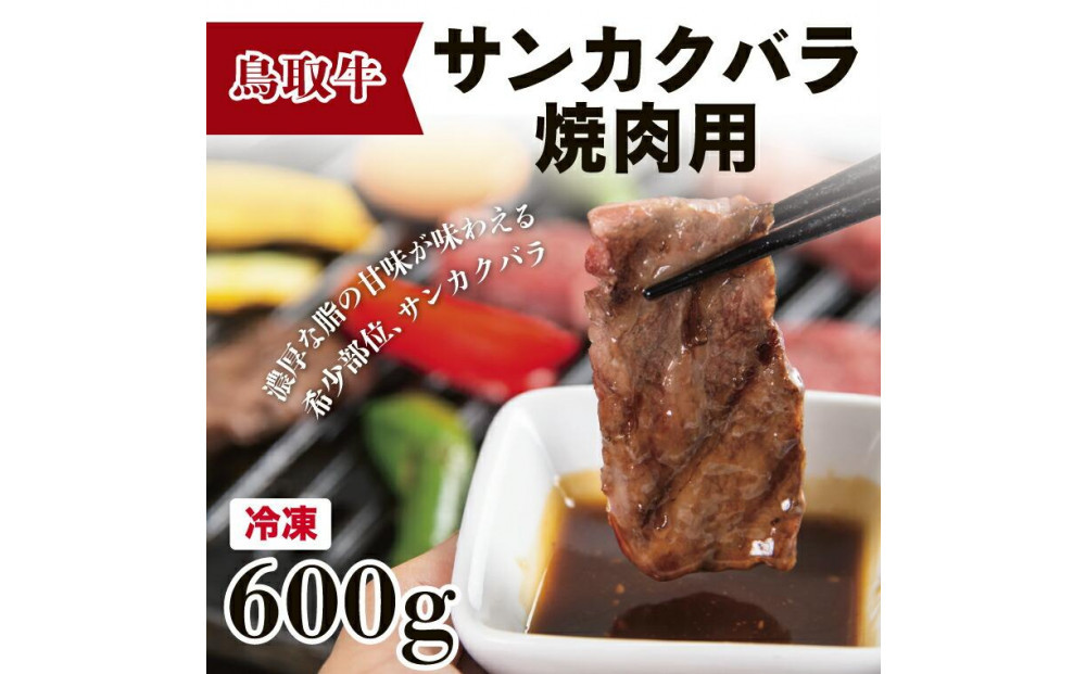 鳥取牛サンカクバラ焼肉用&nbsp;600g（冷凍）