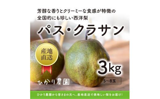 完熟こだわりパス・クラサン 3キロ（ひかり農園）