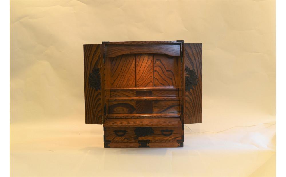 仙台箪笥　仏壇L　拭き漆【伝統 工芸品  手仕事 職人 仙台】