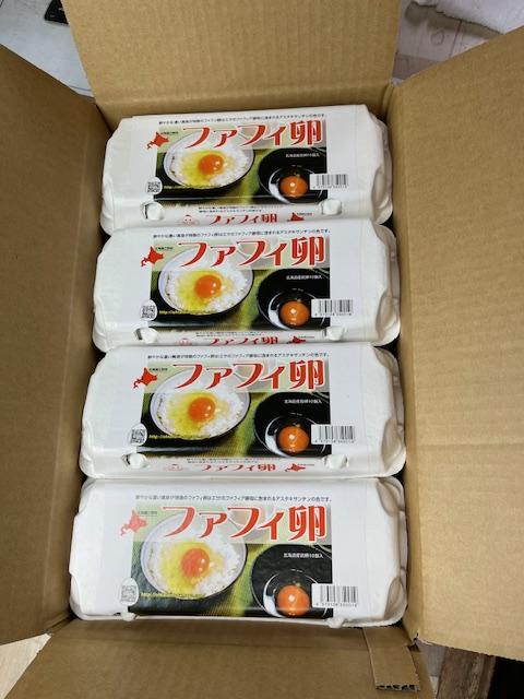 ファフィ卵10個入4パック（サイズ不ぞろい）