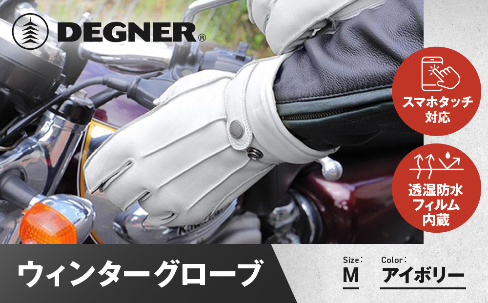 【デグナー】ウィンターグローブ&nbsp;[WG-34]アイボリー〈Mサイズ〉［&nbsp;京都&nbsp;革&nbsp;手袋&nbsp;レザー&nbsp;グローブ&nbsp;バイクギア&nbsp;ブランド&nbsp;大好評&nbsp;人気&nbsp;おすすめ&nbsp;牛革&nbsp;ツーリング&nbsp;ライダー&nbsp;バイカー&nbsp;バイク&nbsp;パーツ&nbsp;お取り寄せ&nbsp;送料無料&nbsp;ふるさと納税&nbsp;］