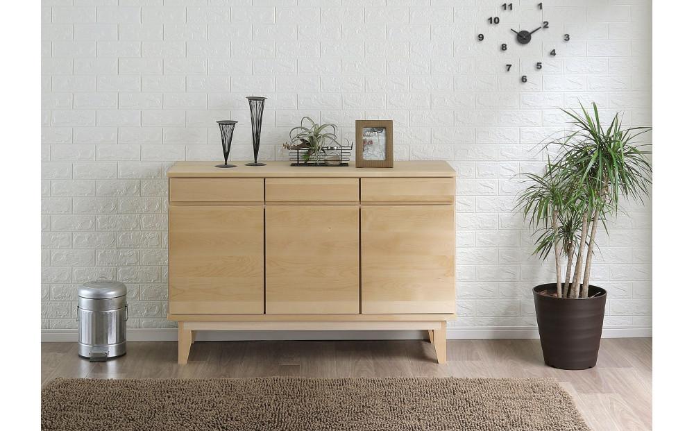 大川家具&nbsp;幅120cm&nbsp;サイドボード&nbsp;無垢材&nbsp;-lahm-ラーム