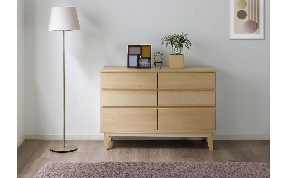 大川家具&nbsp;幅120cm&nbsp;3段&nbsp;チェスト&nbsp;無垢材&nbsp;-lahm-ラーム