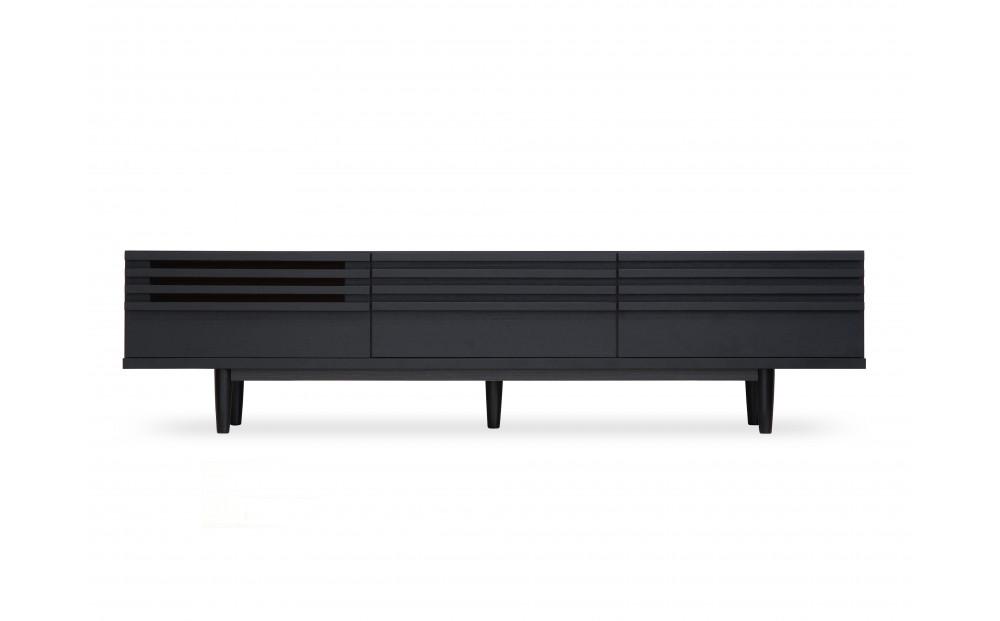 大川家具&nbsp;幅180cm&nbsp;テレビボード&nbsp;黒&nbsp;-cresson-クレソン