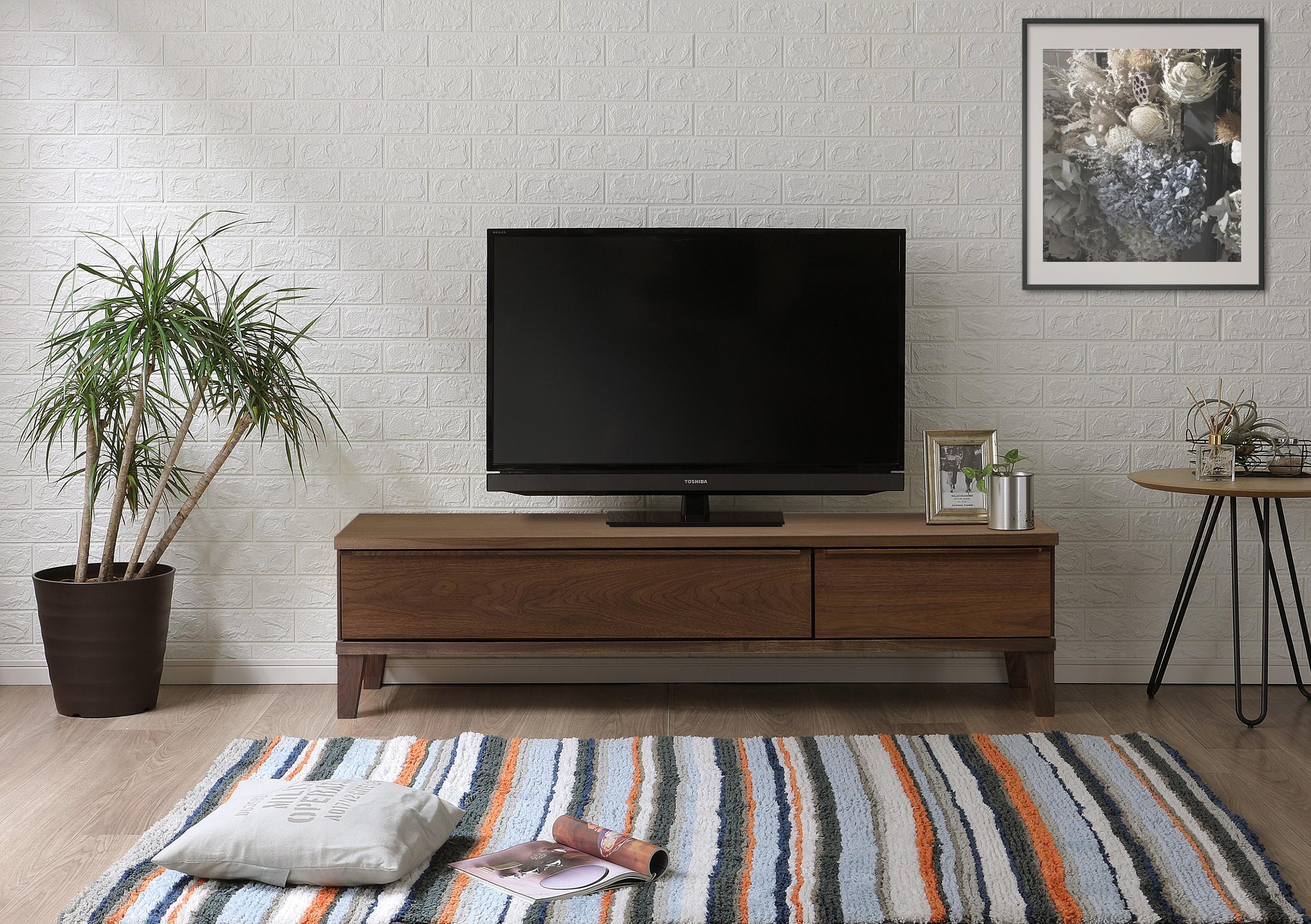 大川家具&nbsp;幅153cm&nbsp;テレビボード&nbsp;ウォールナット&nbsp;-leo-レオ