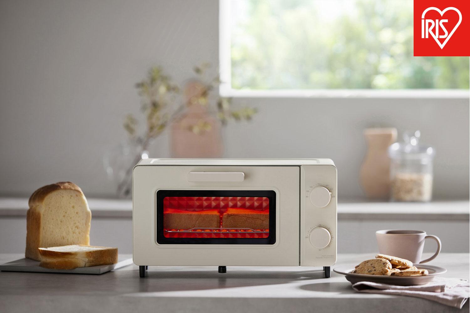 トースター&nbsp;オーブントースター&nbsp;2枚焼き&nbsp;アイリスオーヤマ&nbsp;家電&nbsp;キッチン家電&nbsp;電化製品&nbsp;新生活&nbsp;おしゃれ&nbsp;一人暮らし&nbsp;かわいい&nbsp;使いやすい&nbsp;EOT-201-C&nbsp;アイボリー