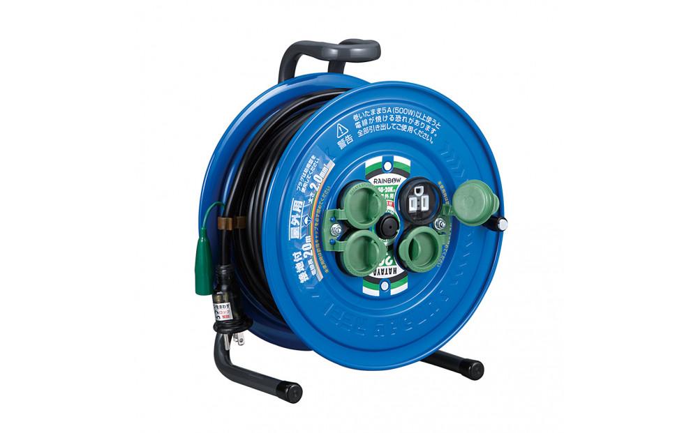 防雨型接地付&nbsp;サンデーレインボーリール&nbsp;20m巻&nbsp;SG-20K