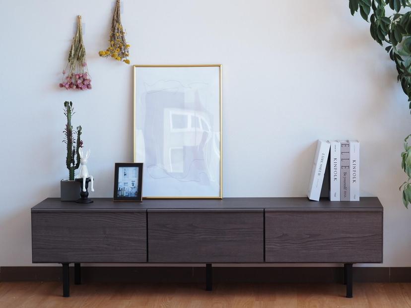 【グレー】大川家具&nbsp;幅153cm&nbsp;テレビボード&nbsp;-grace-グレース