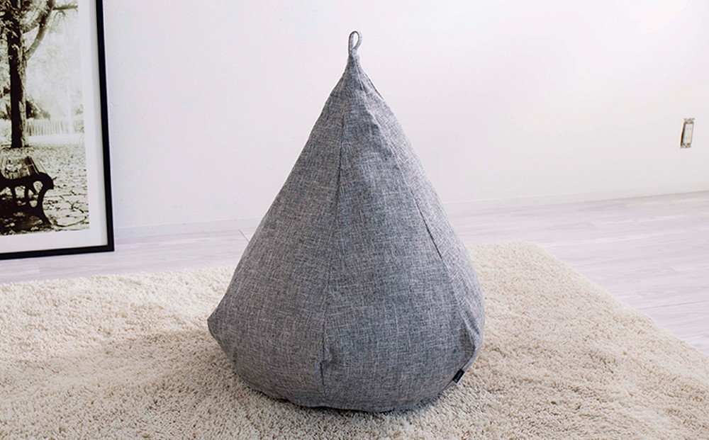 布団収納カバー&nbsp;オニオン型&nbsp;グレー&nbsp;約幅60×高さ68cm（底48cm径）&nbsp;布団収納袋&nbsp;布団収納クッション&nbsp;カバー&nbsp;ソファ生地&nbsp;SNG104487701