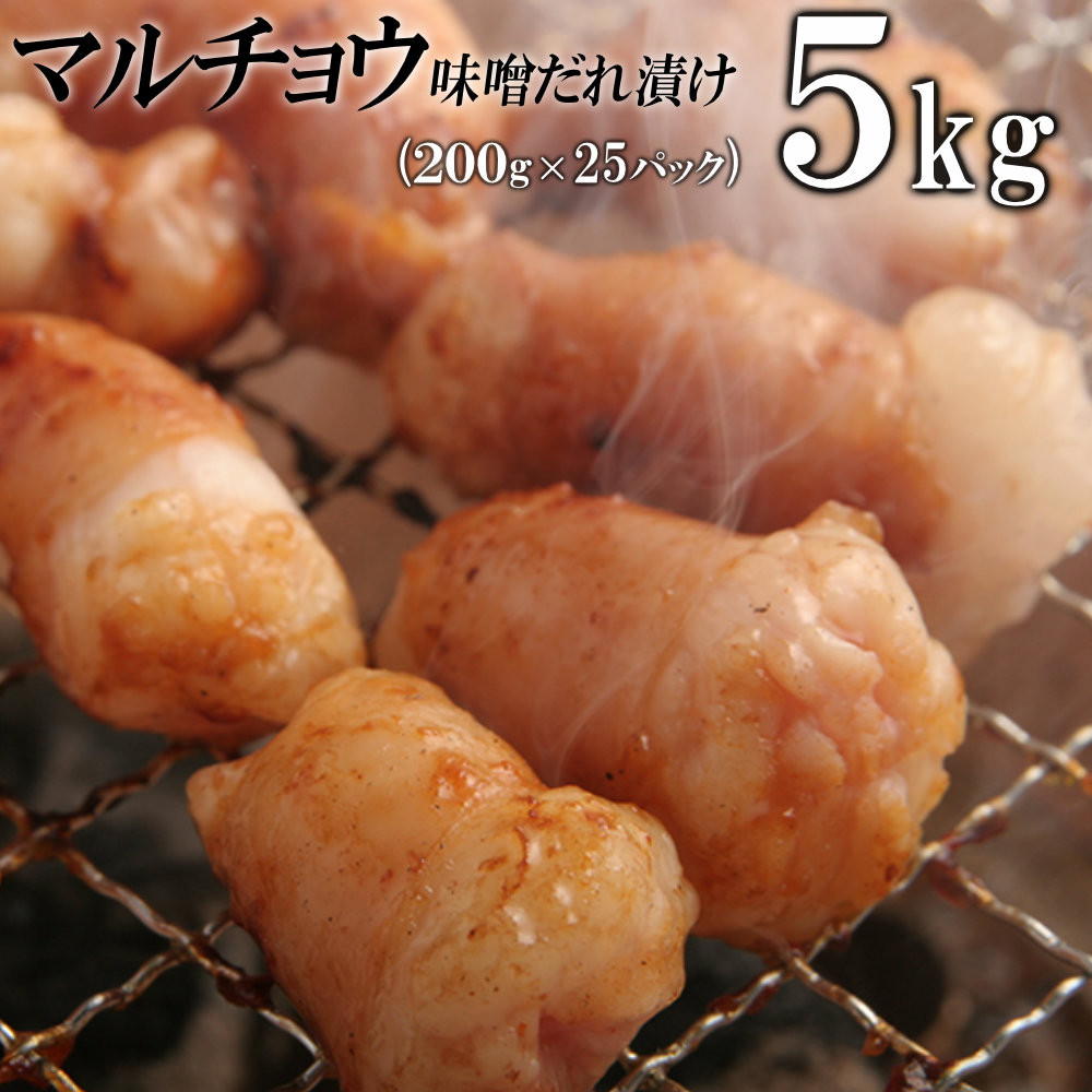 マルチョウ味噌だれ漬け5kg（200g×25）