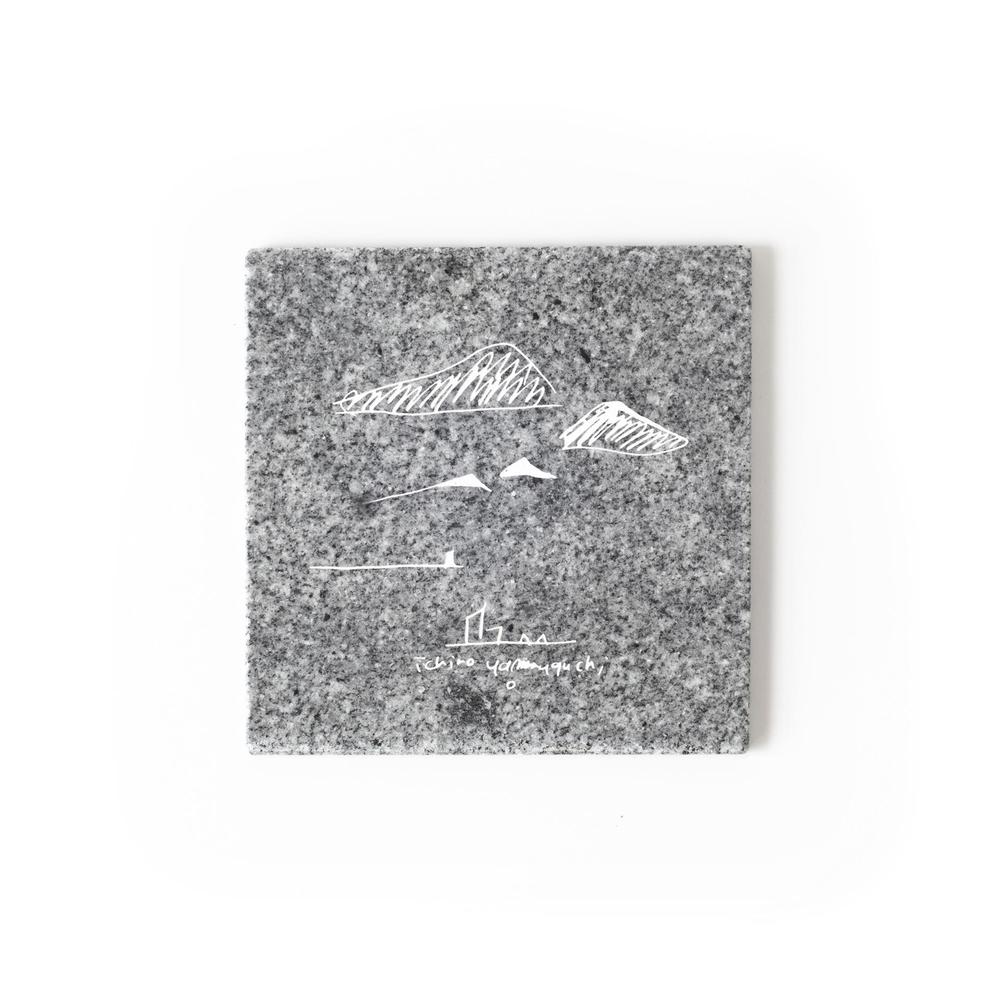 瀬戸内&nbsp;/&nbsp;Ichiro&nbsp;Yamaguchi｜山口一郎氏イラスト刻印の庵治石プレート