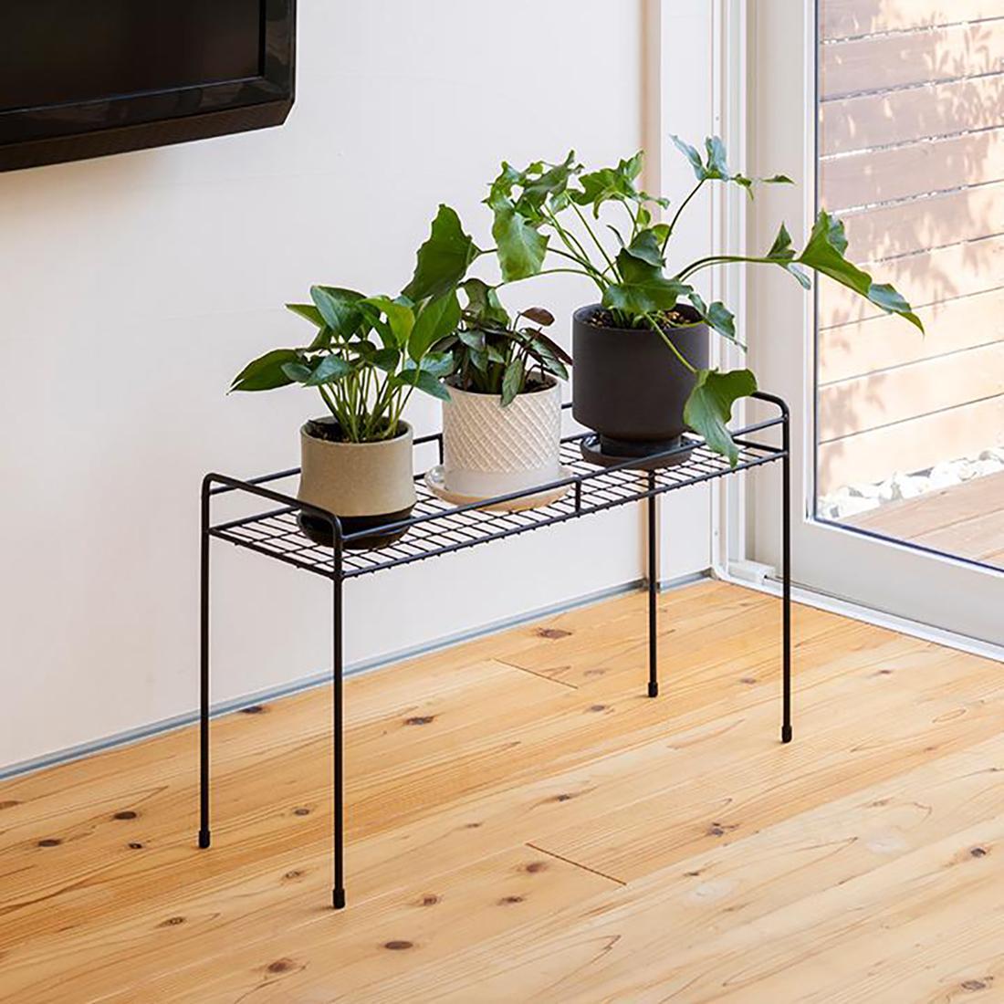 98916400&nbsp;シンプルプラントスタンド&nbsp;スクエア&nbsp;M&nbsp;約幅60.5cm×奥行20.5cm×高さ35cm