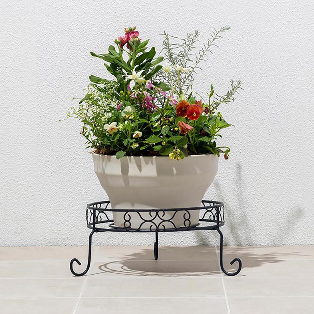 98917100 デザインフラワースタンド ラウンド S 約幅38.5cm×奥行38cm×高さ15cm