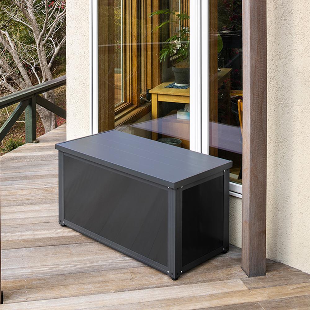 98910200&nbsp;アルミ収納ベンチ&nbsp;90&nbsp;約幅90cm×奥行46cm×高さ48.5cm