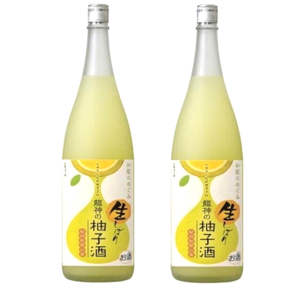 和歌のめぐみ&nbsp;生搾り「龍神の柚子酒」1800ml&nbsp;2本