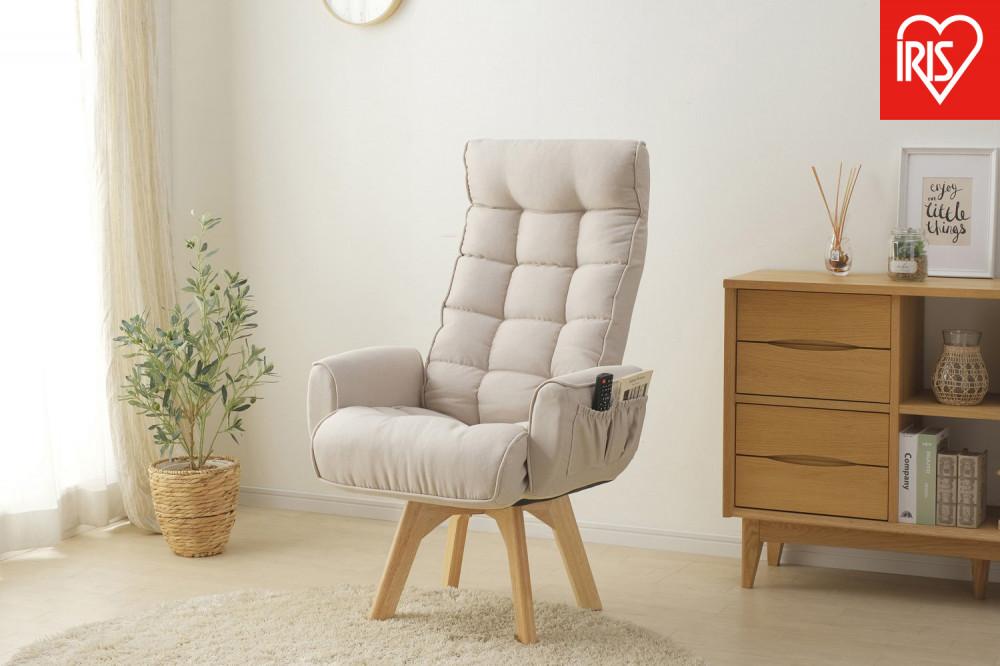 イス&nbsp;回転ファブリックチェア　ハイバック&nbsp;FACN-KHB&nbsp;アイボリー