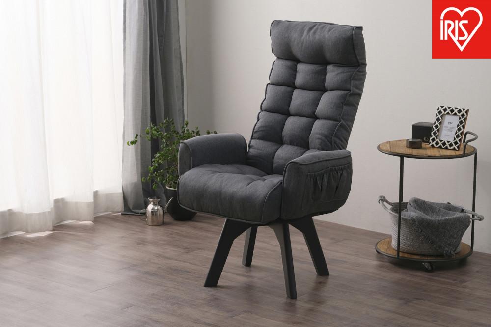 イス&nbsp;回転ファブリックチェア　ハイバック&nbsp;FACN-KHB&nbsp;アッシュ