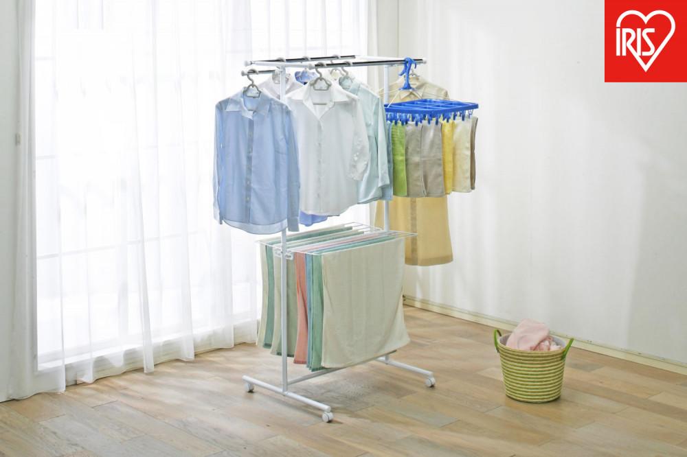 物干し&nbsp;&nbsp;室内物干し&nbsp;SLM-820KR&nbsp;ホワイト&nbsp;新生活&nbsp;一人暮らし&nbsp;ひとり暮らし&nbsp;就職祝い&nbsp;進学祝い&nbsp;合格祝い&nbsp;家具&nbsp;インテリア&nbsp;