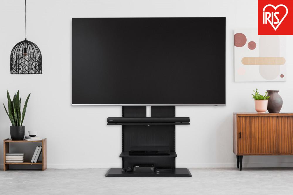 テレビ台&nbsp;スタンドテレビ台&nbsp;UTS-900R-BO&nbsp;ブラックオーク