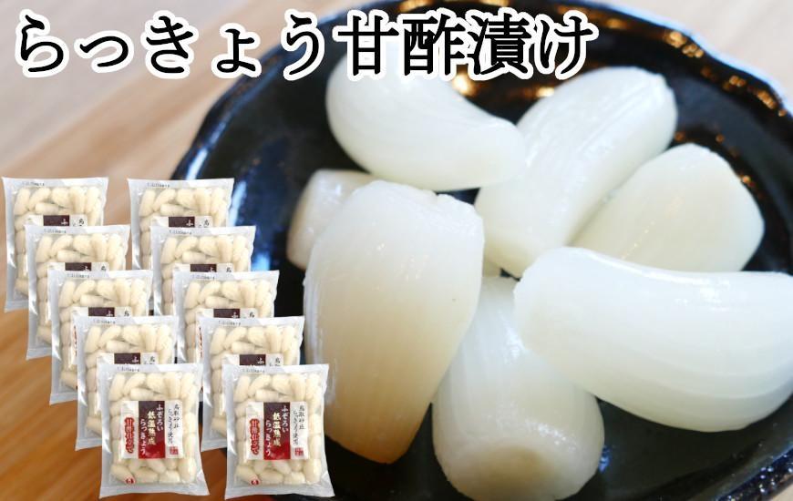 ふぞろいらっきょう甘酢漬け 190gｘ10袋 【低温熟成 無添加】