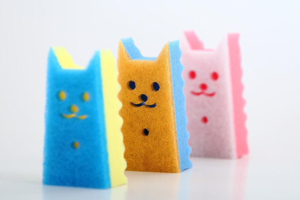 ウレタンスポンジ&nbsp;ツルスポ&nbsp;イヌネコスポンジ&nbsp;【6個セット】