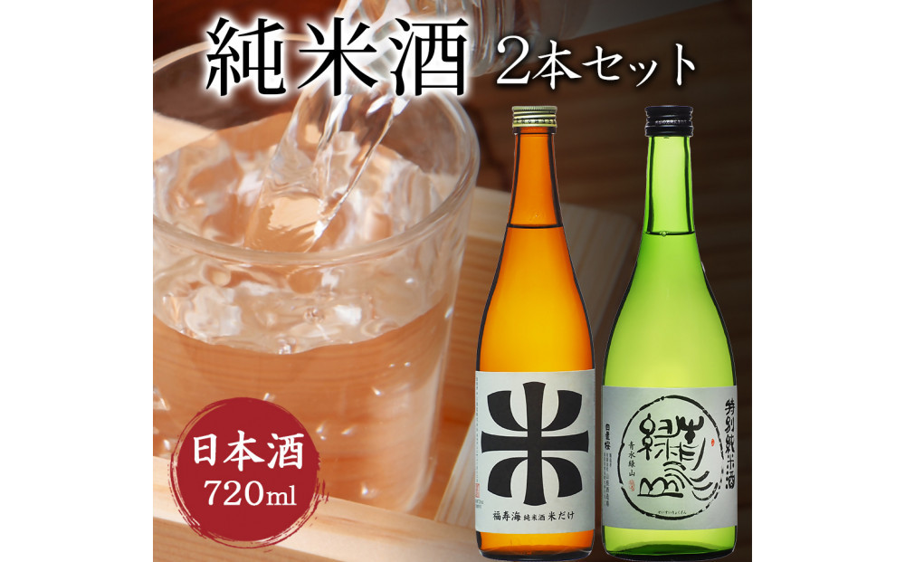 鳥取の地酒(日本酒)純米酒 飲み比べセット 720ml×2本