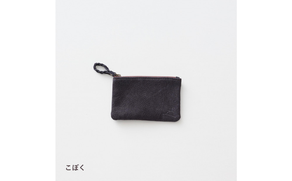 ENISICA&nbsp;エニシカ&nbsp;ジビエ鹿革&nbsp;リンシカ&nbsp;ポーチS&nbsp;古墨&nbsp;(こぼく)
