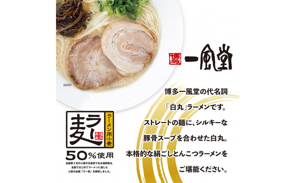 一風堂白丸ラー麦麺セット（24食）豚骨ラーメン