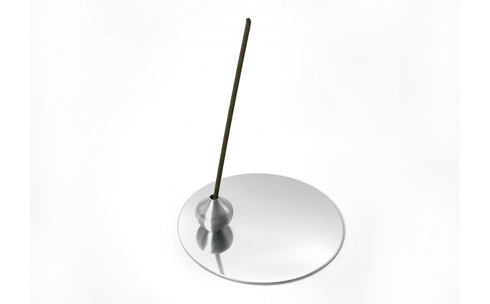 堺の伝統産品 お香立て [しずく-ALUMINUM]とincense holder plate [ALUMINUM] セット