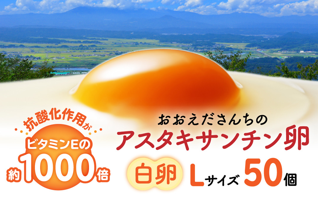 おおえだファーム&nbsp;アスタキサンチン卵（白卵）Lサイズ&nbsp;50個入り