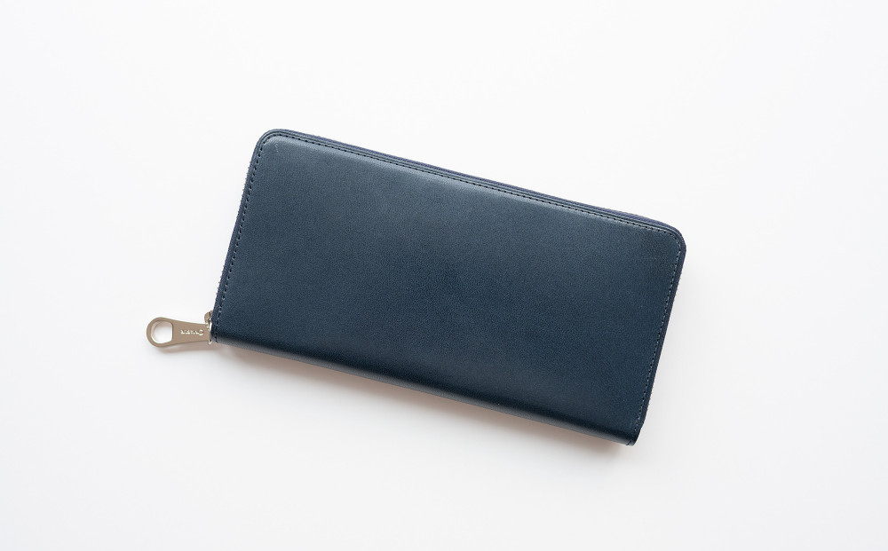 チマブエ　栃木レザー　ラウンドファスナー長財布　【紺】【雑貨&nbsp;ファッション&nbsp;人気&nbsp;おすすめ&nbsp;】