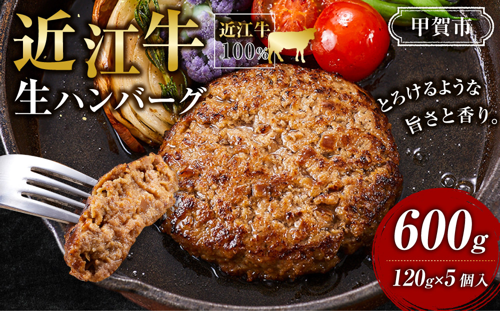 近江牛 生ハンバーグ 120g×5個入