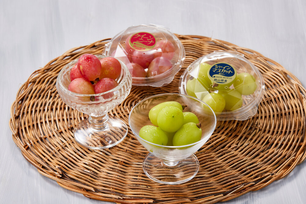 ぶどう&nbsp;2026年&nbsp;岡山市産&nbsp;クイーンニーナ&nbsp;粒・シャインマスカット&nbsp;粒（カップ）セット各100g×6&nbsp;&nbsp;渡邊農園