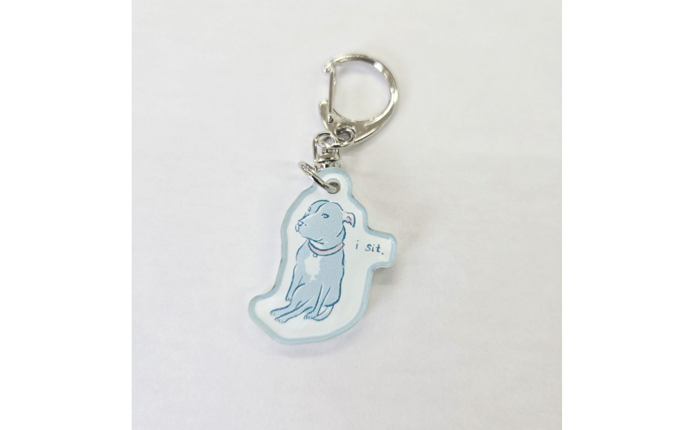 【anifare　「保護犬でもいい」ではなく、「保護犬がいい」と思える社会づくりを応援】&nbsp;チャリティーキーホルダー(ブルー)