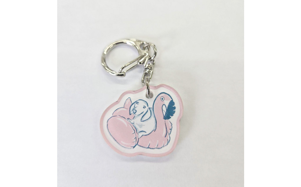 【anifare　「保護犬でもいい」ではなく、「保護犬がいい」と思える社会づくりを応援】&nbsp;チャリティーキーホルダー(ピンク)