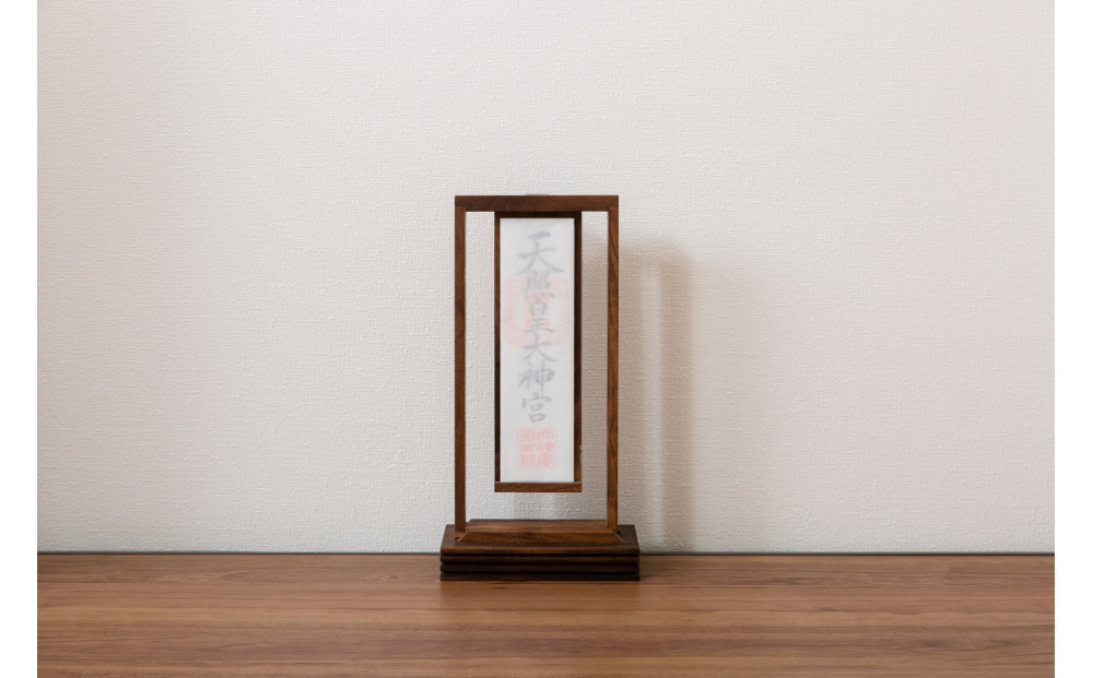 うかぶ神棚　角　置台セット（ウォールナット材）【配送不可：沖縄・離島】