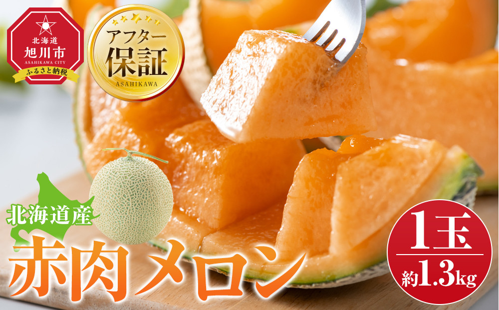 【26年発送先行予約】北海道産赤肉メロン約1.3kg×1玉&nbsp;(2026年7月中旬から発送開始予定)【&nbsp;果物&nbsp;くだもの&nbsp;フルーツ&nbsp;メロン&nbsp;赤肉&nbsp;赤肉メロン&nbsp;めろん&nbsp;meron&nbsp;melon&nbsp;国産&nbsp;デザート&nbsp;産地直送&nbsp;旬&nbsp;お取り寄せ&nbsp;甘い&nbsp;北海道産&nbsp;旭川市&nbsp;北海道&nbsp;】_05228