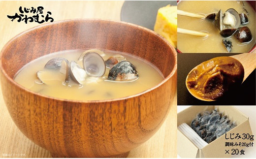 宍道湖産大和しじみ本格即席　調味みそ汁(簡易タイプ)20食入
