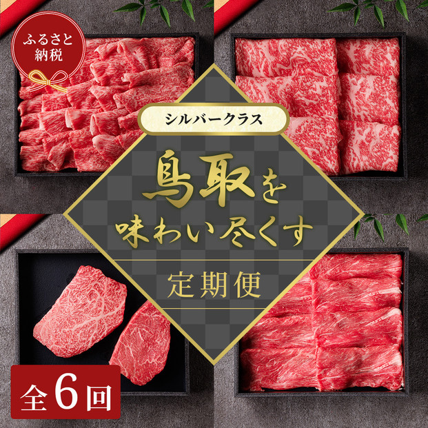 【和牛セレブ】鳥取和牛 定期便 「シルバークラス」（定期便６回）｜鳥取和牛 定期便 肉 お肉 にく焼肉 すき焼き しゃぶしゃぶ 食品 鳥取県産 人気 おすすめ 送料無料 ギフト 鳥取県 三朝町