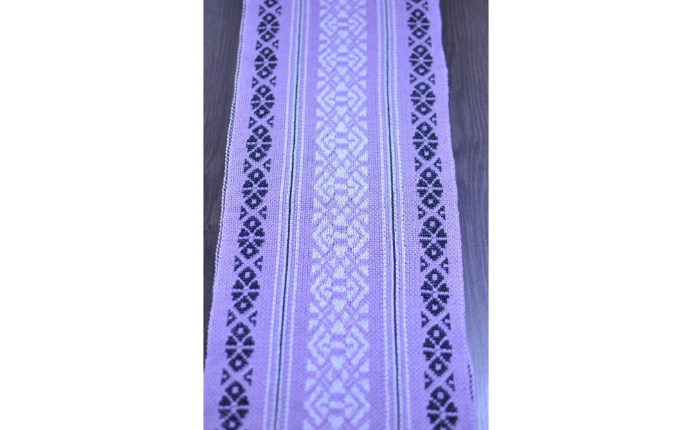 【博多区製造】献上柄オーガニックコットンストール【紫】