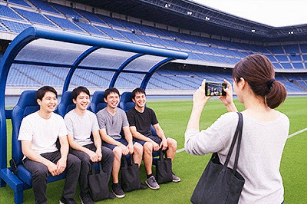 試合前ベンチ撮影会