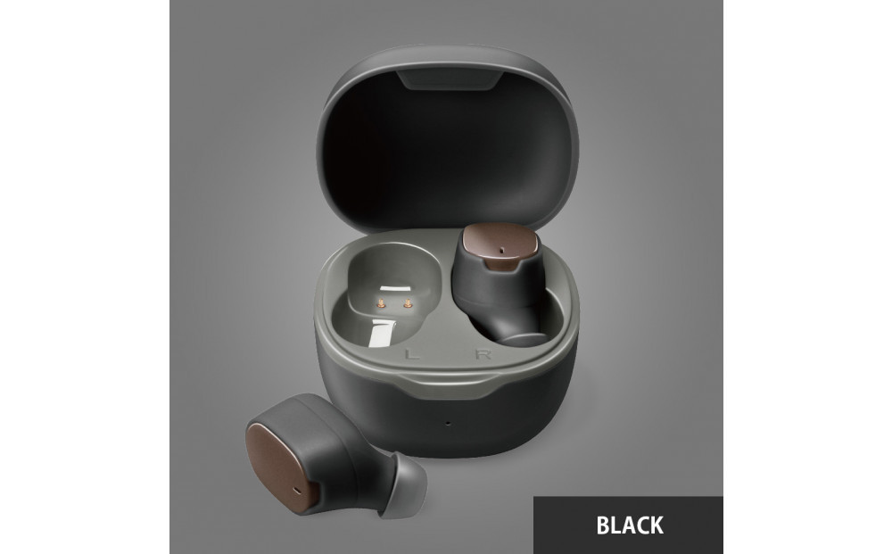 【ブラック】Bluetooth&nbsp;5.3&nbsp;IPX5&nbsp;防滴&nbsp;完全ワイヤレス&nbsp;ステレオイヤホン&nbsp;カナルタイプPG-BTE17TW