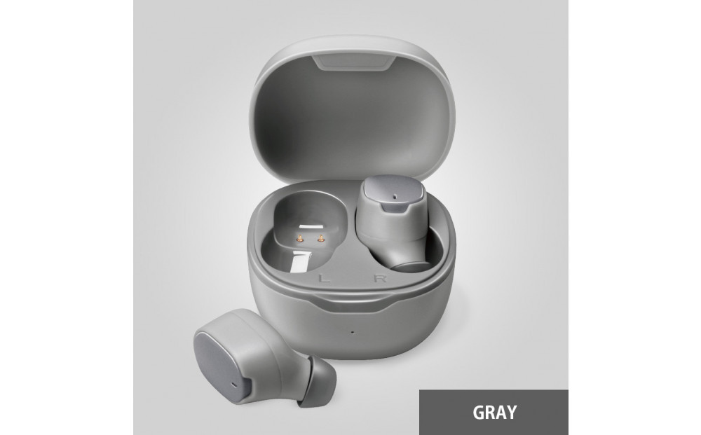 【グレー】Bluetooth&nbsp;5.3&nbsp;IPX5&nbsp;防滴&nbsp;完全ワイヤレス&nbsp;ステレオイヤホン&nbsp;カナルタイプPG-BTE17TW